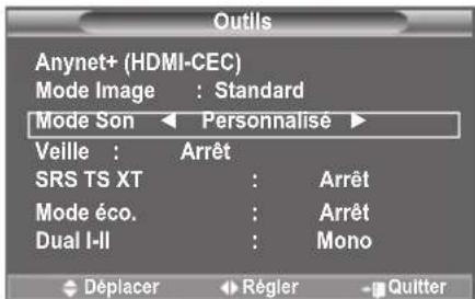 SAMSUNG LE46B550A5WXXN - ♦ Egaliseur: Balance/100Hz/300Hz/1kHz/3kHz/10kHz - 1