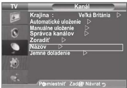 SAMSUNG LE46B550A5WXXN - Priradenie názvov kanálov - 1