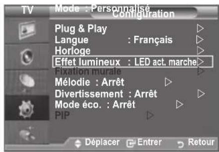 SAMSUNG LE46B550A5WXXN - Réglage de l'effet lumineux (en fonction du modèle) - 1