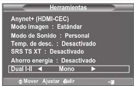 SAMSUNG LE46B550A5WXXN - Selección del modo de sonido - 1