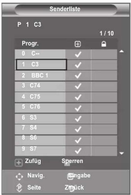 SAMSUNG LE46B550A5WXXN - Sender hinzufügen/sperren - 3