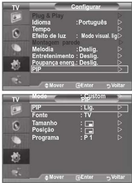 SAMSUNG LE46B550A5WXXN - Ver a imagem na imagem (PIP) - 1