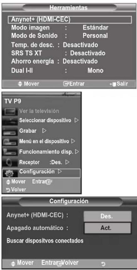 SAMSUNG LE46B550A5WXXN - Uso de la función Anynet+ - 1