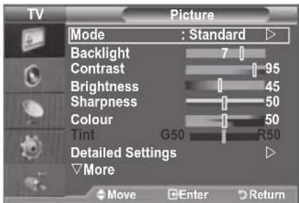 SAMSUNG LE46B550A5WXXN - Sprememba slikovnega standarda - 3