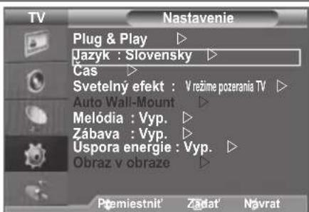 SAMSUNG LE46B550A5WXXN - Výber jazyka - 1