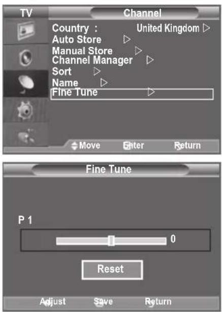 SAMSUNG LE46B550A5WXXN - Fine Tuning Channel Reception - 1