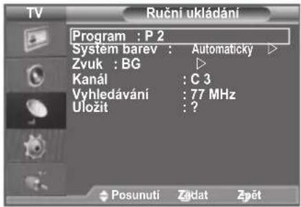 SAMSUNG LE46B550A5WXXN - Ruční ukládání kanálů - 2