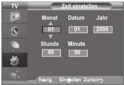 SAMSUNG LE46B550A5WXXN - Aktuelle Uhrzeit einstellen und anzeigen - 2
