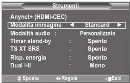 SAMSUNG LE46B550A5WXXN - Impostazioni rapide - 1