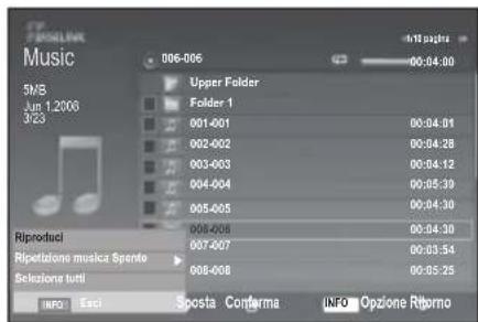 SAMSUNG LE46B550A5WXXN - Utilizzo dell'elenco MP3 - 2