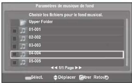 SAMSUNG LE46B550A5WXXN - Paramètres de musique de fond: - 1