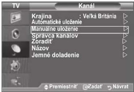 SAMSUNG LE46B550A5WXXN - Manuálne ukladanie kanálov - 1