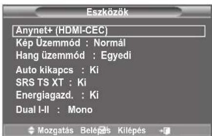 SAMSUNG LE46B550A5WXXN - Az Anynet+ funkció használata - 1