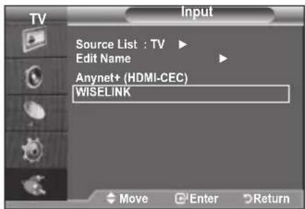 SAMSUNG LE46B550A5WXXN - Uporaba WISELINK menija - 1