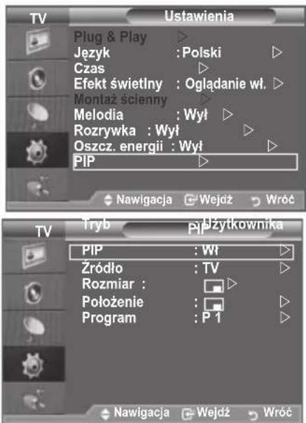 SAMSUNG LE46B550A5WXXN - Wyświetlanie obrazu w obrazie (PIP) - 1