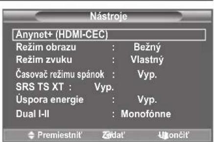 SAMSUNG LE46B550A5WXXN - Používanie tlačidla TOOLS - 1