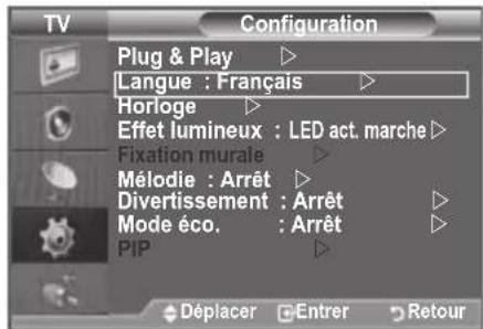 SAMSUNG LE46B550A5WXXN - Choix de la langue - 1