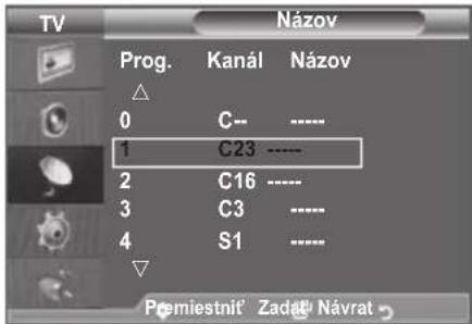 SAMSUNG LE46B550A5WXXN - Priradenie názvov kanálov - 2