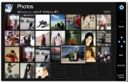 SAMSUNG SPF107H - Pour passer au mode Diaporama pendant le visionnage - 1
