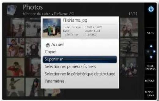 SAMSUNG SPF107H - Suppression de photos - 1