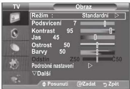 SAMSUNG LE46B550A5WQU - Změna standardu obrazu - 1