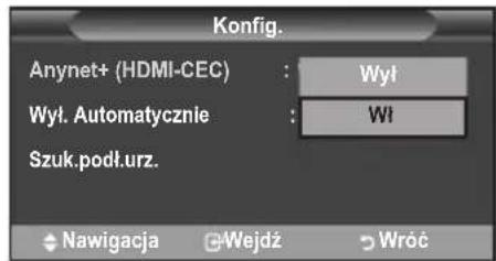 SAMSUNG LE46B550A5WQU - Korzystanie z funkcjj Anynet+ - 3