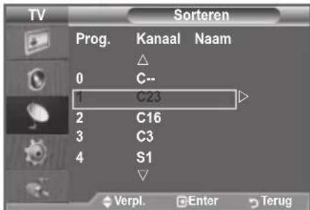 SAMSUNG LE46B550A5WQU - Opgeslagen kanalen rangschikken - 2