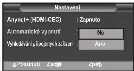 SAMSUNG LE46B550A5WQU - Automaticke vypnuti zaifen Anynet+ po vypnuti televizoru - 1
