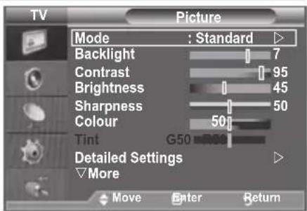 SAMSUNG LE46B550A5WQU - Viewing the Menus - 1