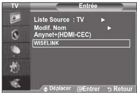 SAMSUNG LE46B550A5WQU - Utilisation du menu WISELINK - 1