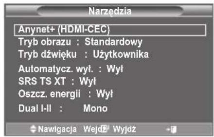 SAMSUNG LE46B550A5WQU - Korzystanie z funkcjj Anynet+ - 1