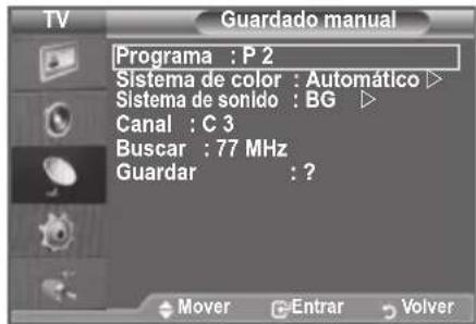 SAMSUNG LE46B550A5WQU - Memoración manual de canales - 2