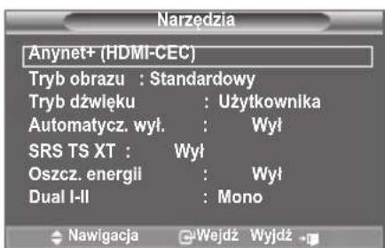 SAMSUNG LE46B550A5WQU - Korzystanie z przycisku TOOLS - 1