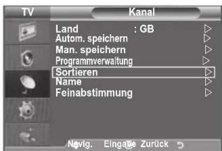 SAMSUNG LE46B550A5WQU - Gespeicherte Sender sortieren - 1