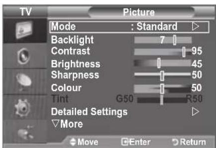 SAMSUNG LE46B550A5WQU - Spremembaslikovega standarda - 2