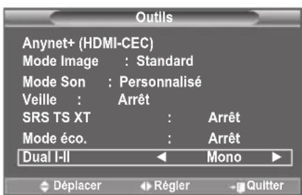 SAMSUNG LE46B550A5WQU - Sélection du mode Son - 1