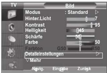 SAMSUNG LE46B550A5WQU - Konfigurieren detailierter Bildeinstellungen - 1