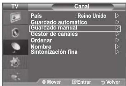 SAMSUNG LE46B550A5WQU - Memoración manual de canales - 1
