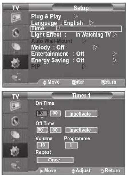 SAMSUNG LE46B550A5WQU - Switching the Television On and Off Automatically - 1