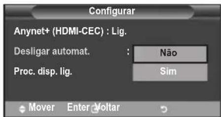 SAMSUNG LE46B550A5WQU - Desligar um dispositorio Anynet+ automaticamente quando o televisor estiver desligado - 1