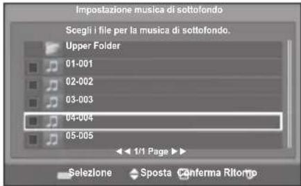 SAMSUNG LE46B550A5WQU - Impostazione musica di sottofondo: - 1