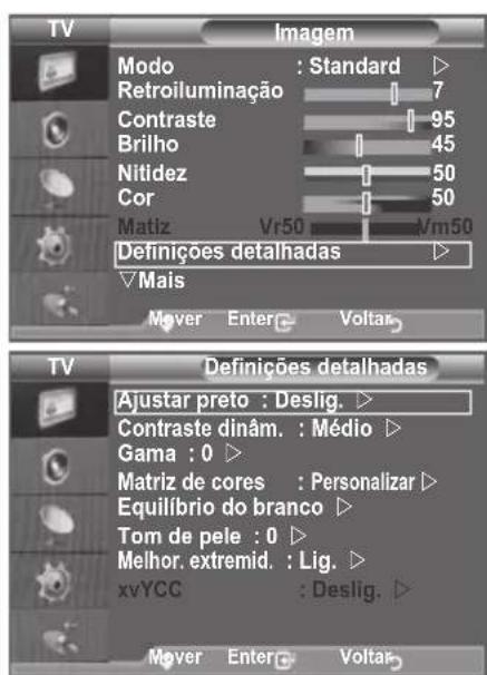 SAMSUNG LE46B550A5WQU - Configurar definições detalphadas na imagem - 1