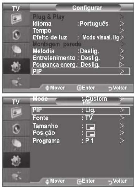 SAMSUNG LE46B550A5WQU - Ver a imagem na imagem (PIP) - 1