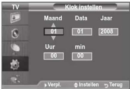SAMSUNG LE46B550A5WQU - De huidigeijd instellen en weergeven - 2