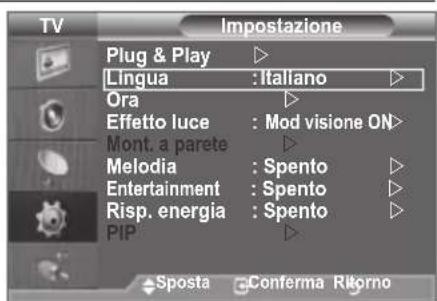 SAMSUNG LE46B550A5WQU - Scelta della lingua - 3