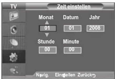 SAMSUNG LE46B550A5WQU - Aktuelle Uhrzeit einstellen und anzeigen - 2