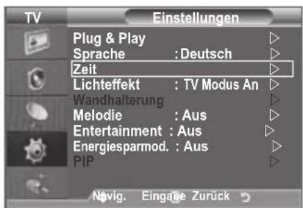 SAMSUNG LE46B550A5WQU - Aktuelle Uhrzeit einstellen und anzeigen - 1