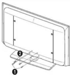 SAMSUNG LE46B550A5WQU - Instalar a Base - 2