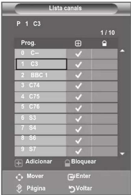 SAMSUNG LE46B550A5WQU - Bloquear canais - 1