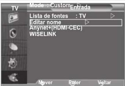 SAMSUNG LE46B550A5WQU - Editor os nomes das fontes de entrada - 1